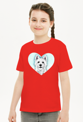 Dziecięca Koszulka Westie W Sercu West Highland White Terrier