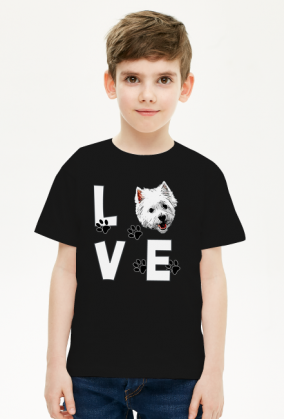 Dziecięca Koszulka I love Westie West Highland White Terrier