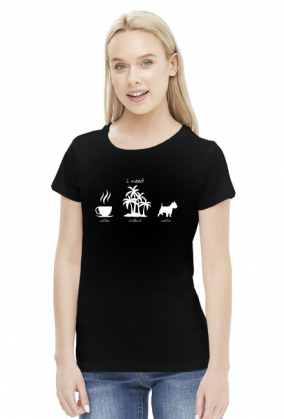 Koszulka Damska I Need Coffee Chillout Westie West Highland White Terrier