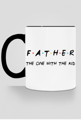 Father - the one with the kid kubek z kolorowym uchem