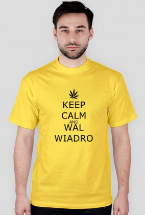 T-Shirt Keep Calm And Wal Wiadro Black