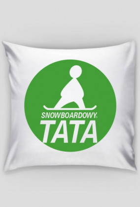 Poszewka na poduszkę - SNOWBOARDOWY TATA LOGO