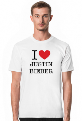 I love Justin Bieber t-shirt męski