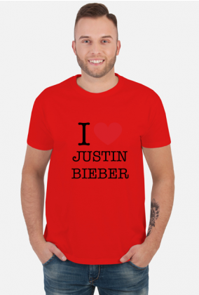 I love Justin Bieber t-shirt męski