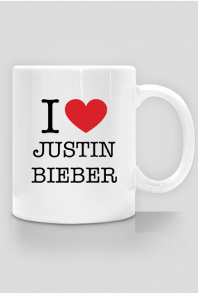 I love Justin Bieber kubek z napisem