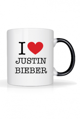 I love Justin Bieber kubek magiczny termoaktywny