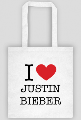 I love Justin Bieber torba eco