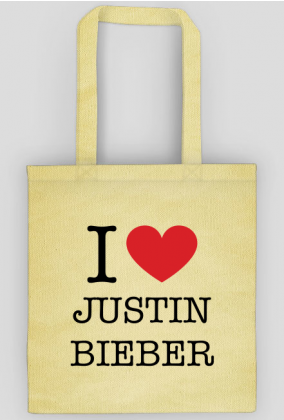 I love Justin Bieber torba eco