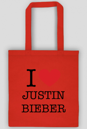 I love Justin Bieber torba eco