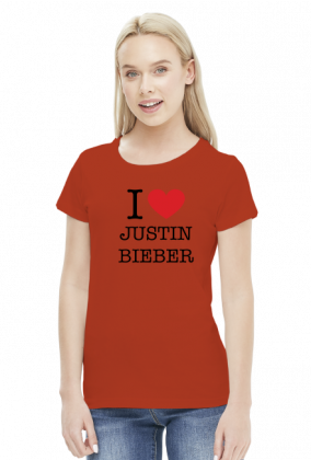 I love Justin Bieber t-shirt damski