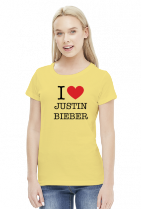 I love Justin Bieber t-shirt damski