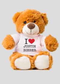 I love Justin Bieber maskotka miś