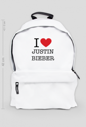 I love Justin Bieber plecak duży