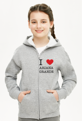 I love Ariana Grande bluza dziewczęca rozpinana