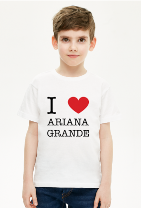 I love Ariana Grande t-shirt chłopięcy