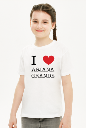 I love Ariana Grande t-shirt dziewczęcy