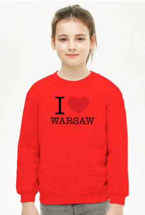 I love Warsaw Kocham Warszawę bluza dziewczęca