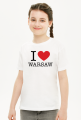 I love Warsaw Kocham Warszawę t-shirt dziewczęcy