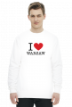 I love Warsaw Kocham Warszawę bluza biała męska