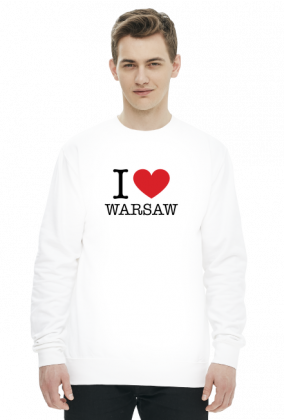 I love Warsaw Kocham Warszawę bluza biała męska