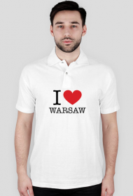 I love Warsaw Kocham Warszawę koszulka polo