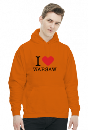 I love Warsaw Kocham Warszawę bluza męska z kapturem