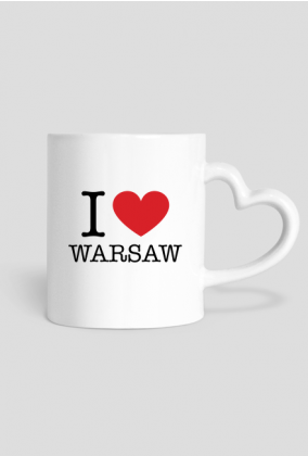 I love Warsaw Kocham Warszawę kubek serce