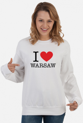 Kocham Warszawę I love Warsaw bluza damska