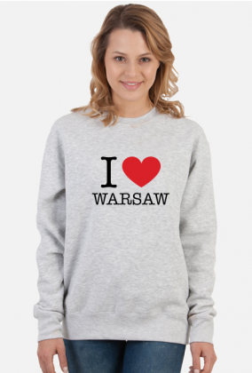 Kocham Warszawę I love Warsaw bluza damska