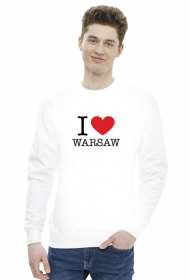 Kocham Warszawę I love Warsaw bluza męska