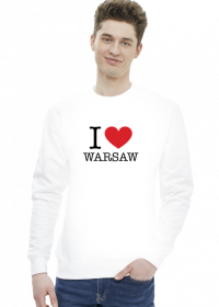 Kocham Warszawę I love Warsaw bluza męska