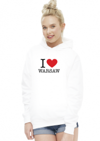 Kocham Warszawę I love Warsaw bluza damska