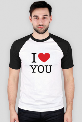 I love You Kocham Cię t-shirt męski z nadrukiem