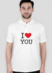 I love You Kocham Cię koszulka polo z nadrukiem