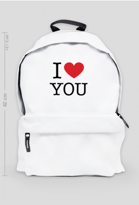 I love You Kocham Cię plecak duży z nadrukiem