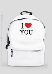 Kocham Cię I love You plecak mały z nadrukiem