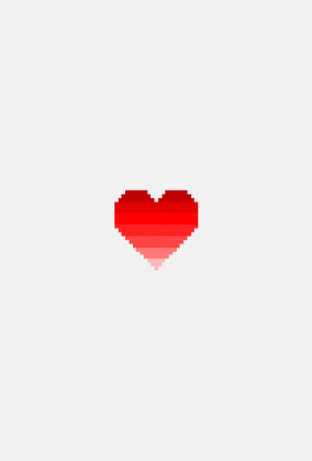 Koszulka - pixel red heart