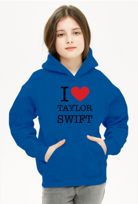 I love Taylor Swift bluza dziewczęca z kapturem