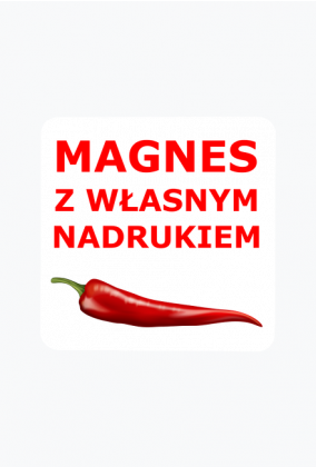 Magnes z własnym nadrukiem kwadrat