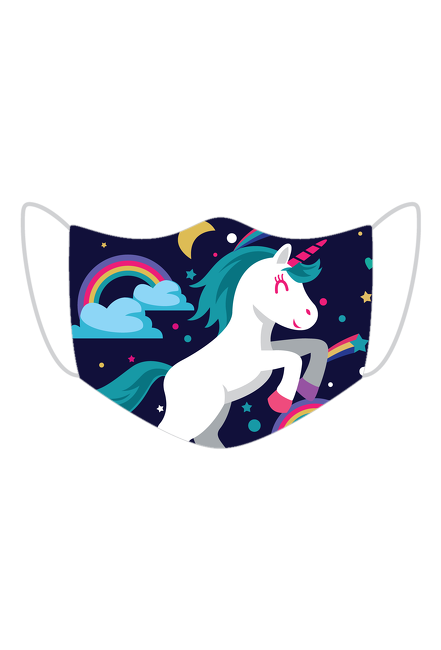 maseczka kolorowa z jednorożcem
