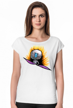 BoboArt koszulka damska z owalnym dekoltem