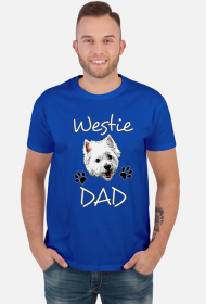 Męska Koszulka Westie Dad West Highland White Terrier
