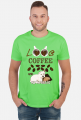 Męska Koszulka I love Coffee and my Westie West Highland White Terrier