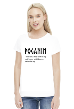 Poganin koszulka damska czarny nadruk