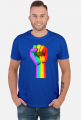 Prezenty dla geja - Koszulka kolorowa pięść