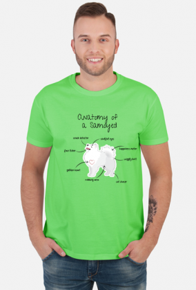 Koszulka męska Anatomy of a Samoyed