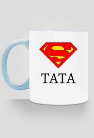 kubek, kolorowe ucho - dzień taty, super tata