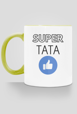 kubek, kolorowe ucho - dzień ojca, super tata