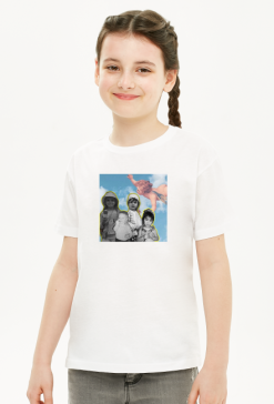 tshirt bejbis (biały/czarny/ziel)