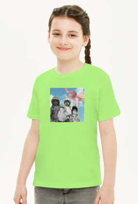 tshirt bejbis (biały/czarny/ziel)